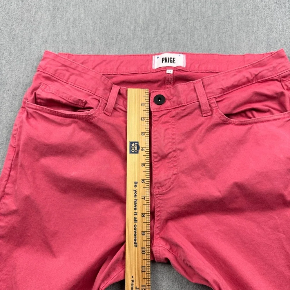Paige Pants Mens 33 Pink Normandie Straight Leg Chino Stretch Made in USA Casual